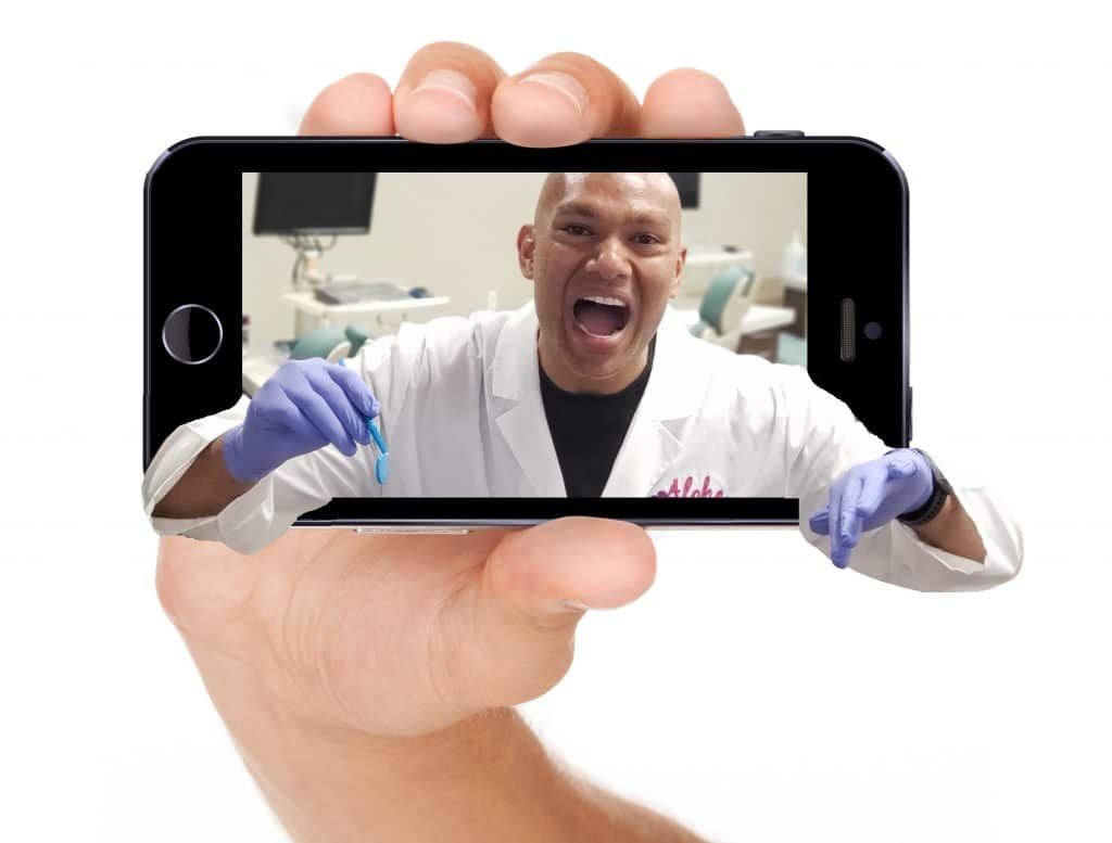 dr chelian in las vegas showing off virtual consultations